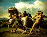 Theodore   Gericault heval arrete par des esclaves oil painting reproduction
